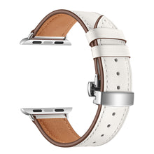 Load image into Gallery viewer, stainless steel butterfly buckle leather strap